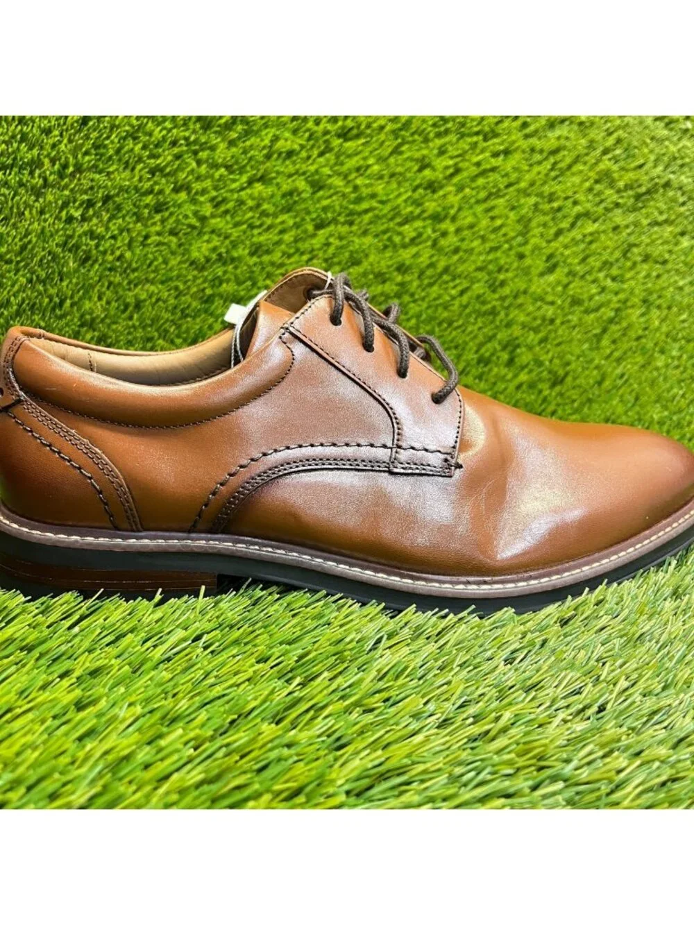 Nunn Bush Calderone Mens Size 10 Brown Casual Classic Plain Toe Oxford Shoes
